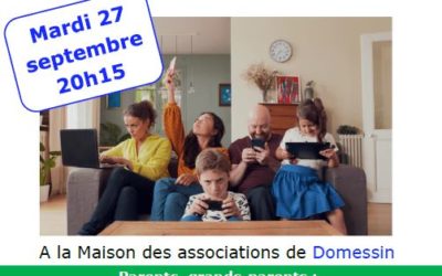 Soirée débat « Les écrans en famille » le 27 septembre